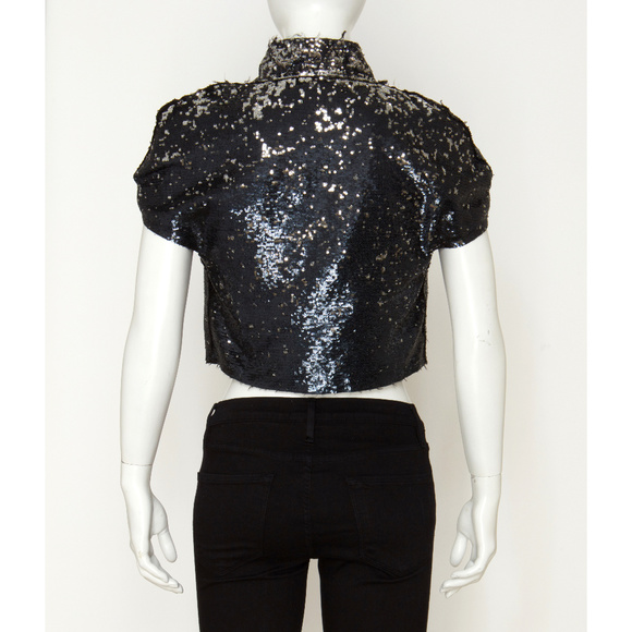 Zara Cropped Sequin Jacket - Picture 2 of 2